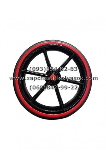 Колесо 12 дюймів червоно-чорне безкамерне Lonex Pax