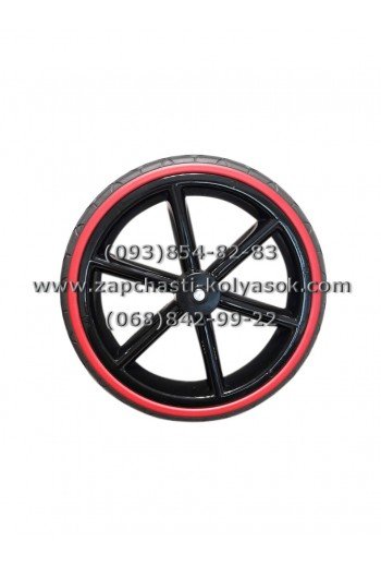 Колесо переднє 10 дюймів червоно-чорне безкамерне Lonex Pax